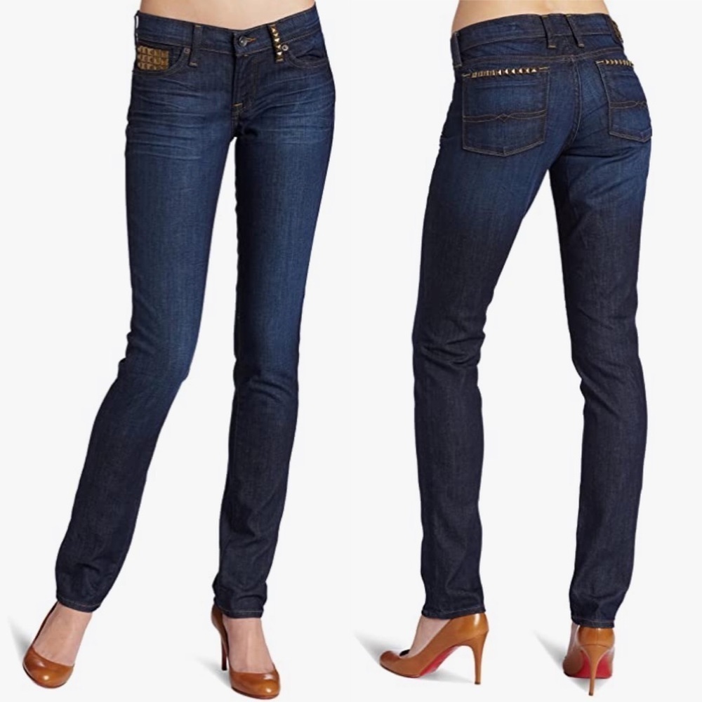 Lucky Brand Studded Charlie Skinny blue jeans 28/6